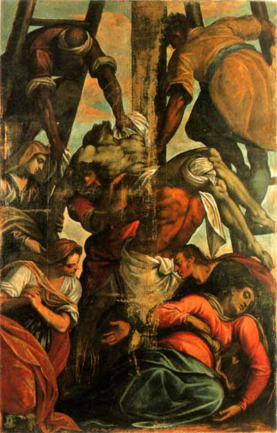 pittore XVII Deposizione di Cristo dalla croce montone in